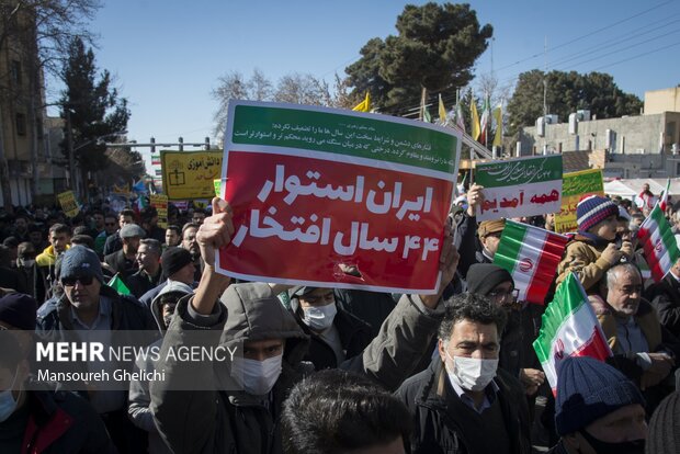 راهپیمایی 22 بهمن در شاهرود . استان سمنان . قلیچی