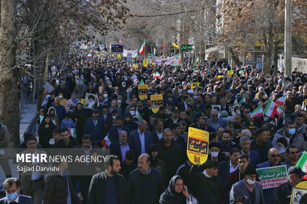 راهپیمایی 22 بهمن در خرم آباد