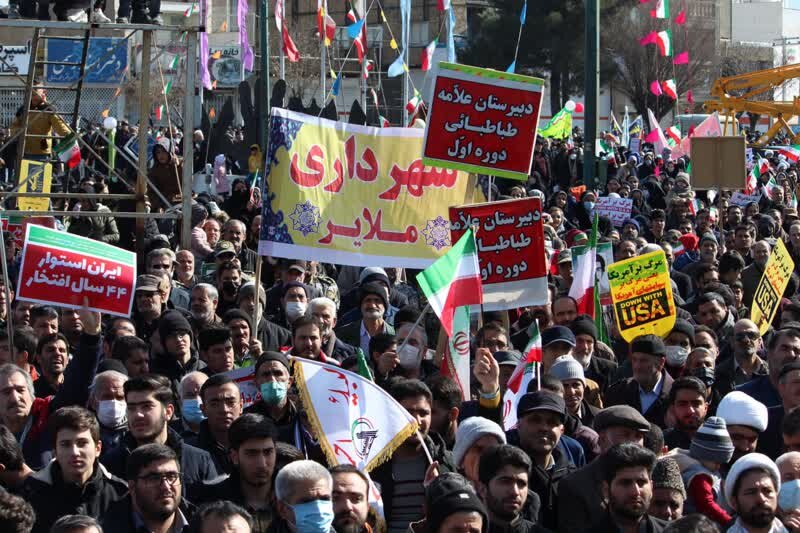 حضور پرشور مردم ملایر در راهپیمایی ۲۲ بهمن حماسه آفرید