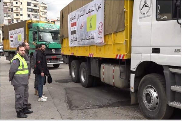 ارسال نخستین محموله کمک های حزب الله لبنان برای زلزله زدگان سوریه