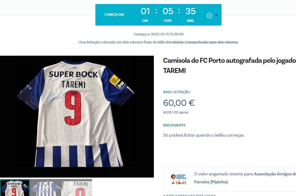 حراج آنلاین پیراهن مهدی طارمی به نفع کودک پرتغالی