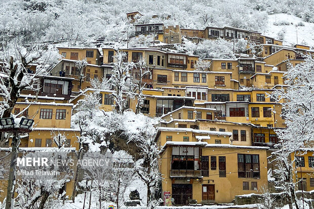 Snow blankets Iran’s Masouleh village
