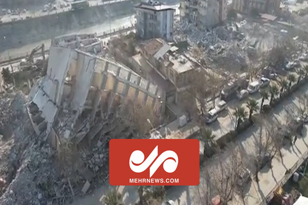 تصاویرهوایی از ویرانی‌های زلزله در آنتاکیای ترکیه