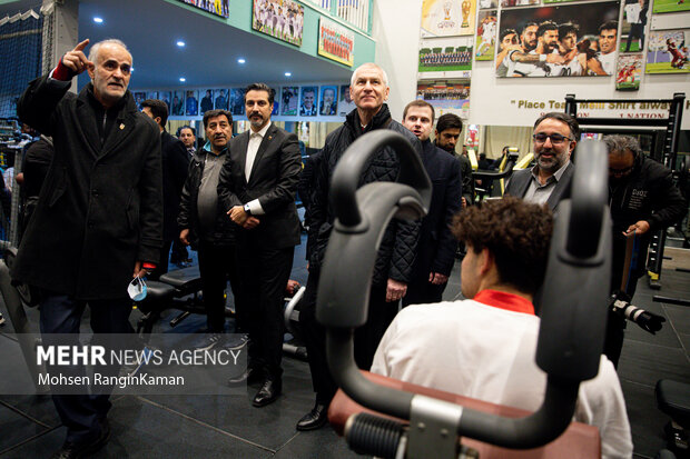 الگ ماتیستین وزیر ورزش روسیه در حال بازدید از مرکز ملی فوتبال ایران است