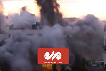 لحظه انفجار منزل خانواده شهید محمد الجباری توسط نظامیان صهیونیست