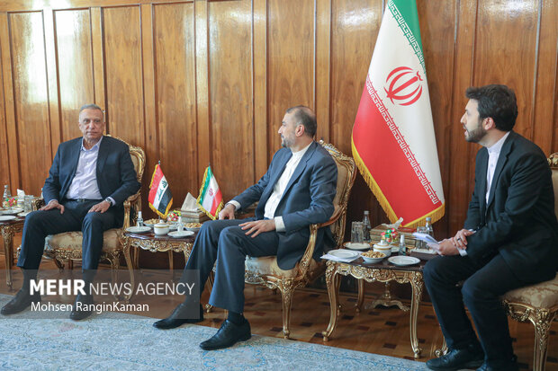 حسین امیرعبداللهیان وزیر امور خارجه ایران در محل دیدار نخست وزیر سابق عراق با وزیر امور خارجه ایران حضور دارد