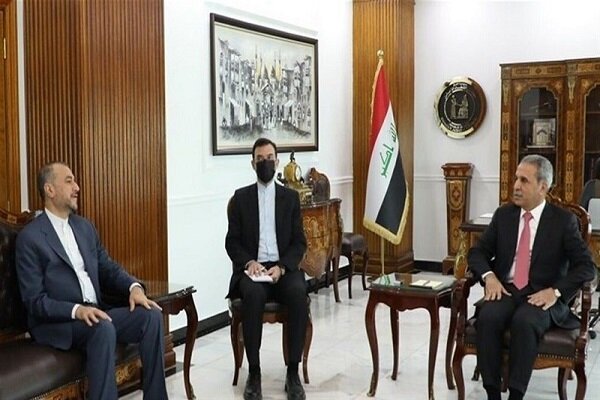 عبداللهيان يلتقي رئيس مجلس القضاء العراقي الاعلى في بغداد