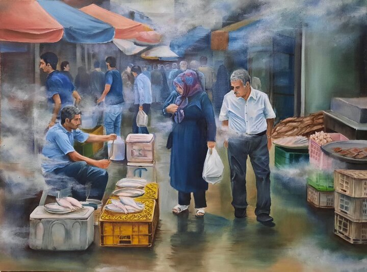 نمایش آوای زندگی در نقش و رنگ تابلوهای نقاشی