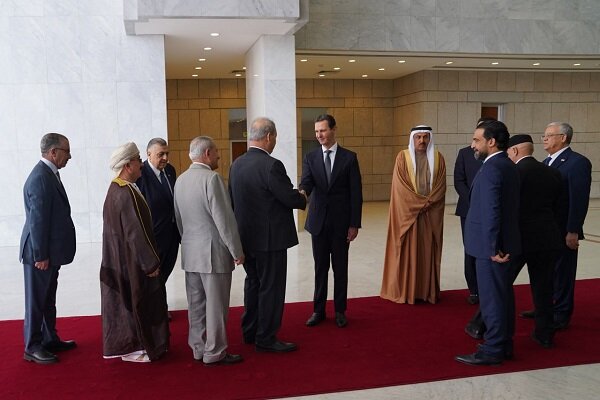 دیدار هیئتی از اتحادیه بین المجالس عرب با رئیس جمهور سوریه