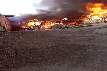 آتش سوزی در اردوگاه آوارگان بعلبک جان ۲ سوری را گرفت