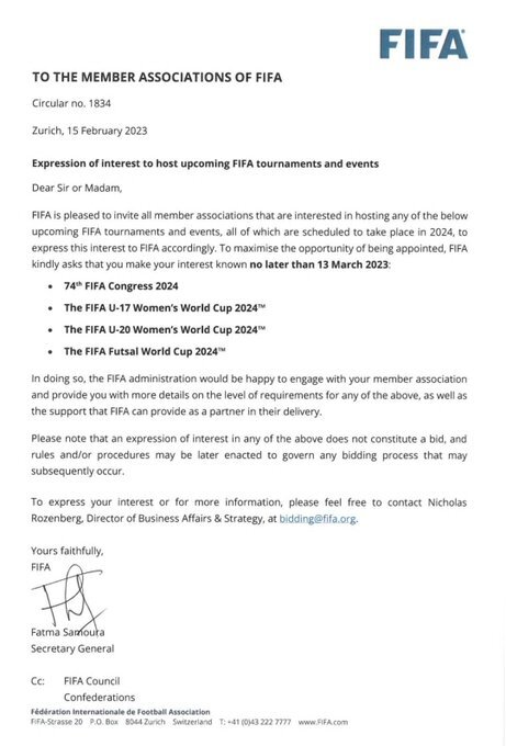 نامه مهم فیفا برای جام جهانی ۲۰۲۴ فوتسال/ پرونده ایران بسته است؟