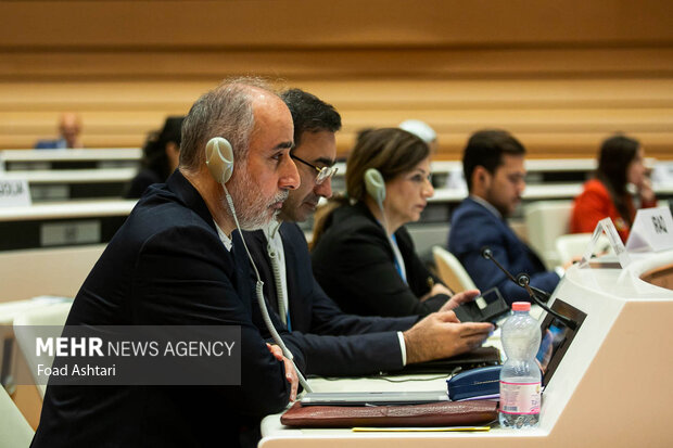 ناصر کنعانی سخنگوی وزارت امور خارجه  در کنفرانس خلع سلاح سازمان ملل حضور دارد