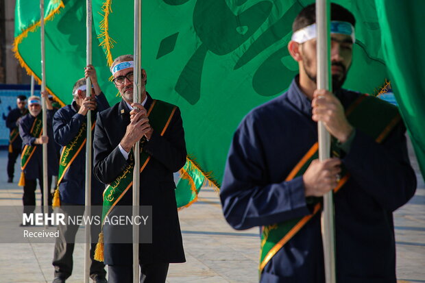 آیین تعویض پرچم مسجد مقدس جمکران
