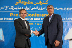 کنفرانس مطبوعاتی رئیس سازمان انرژی اتمی ایران و رافائل گروسی