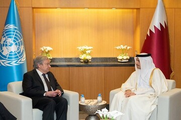 رایزنی وزیر خارجه قطر با دبیر کل سازمان ملل