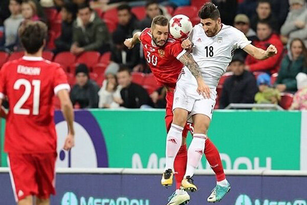شکست تیم ملی ایران برابر روسیه در نیمه اول/
