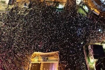 نیتن یاہو کے خلاف مظاہروں کا ریکارڈ ٹوٹ گیا/ ڈھائی لاکھ مظاہرین سڑکوں پر +ویڈیو، تصاویر