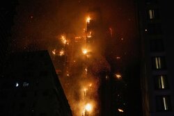 آتش سوزی در کارگاه قلم زنی در اصفهان