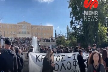 Thousands protest in Athens after Greece’s deadly train crash