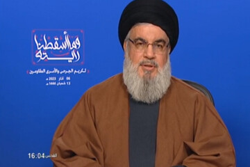 سخنرانی دبیر کل حزب الله لبنان به مناسبت روز جانباز آغاز شد