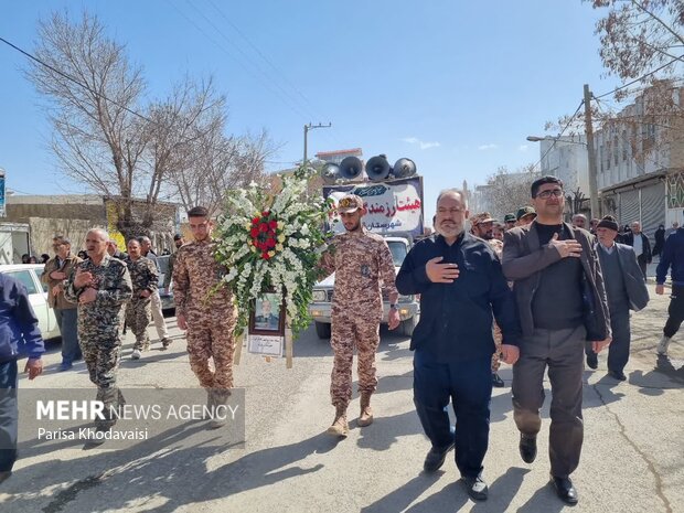 مراسم تشییع پیکر فرمانده سپاه پاسداران انقلاب اسلامی قروه