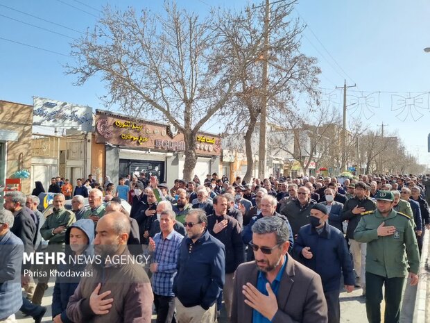 مراسم تشییع پیکر فرمانده سپاه پاسداران انقلاب اسلامی قروه