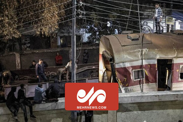 تصاویری از واژگونی قطارمسافربری در مصر