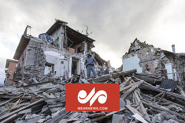 فیلم لحظه ریزش ساختمان‌ها در ترکیه هفته‌ها پس از زمین لرزه شدید