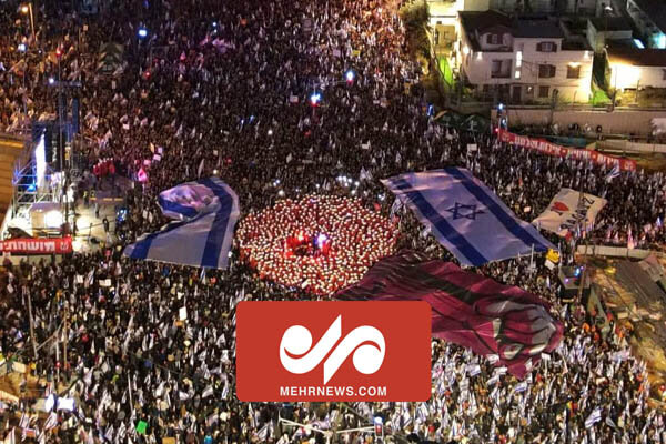 بزرگترین تظاهرات چند ماه اخیر علیه نتانیاهو در تل آویو 