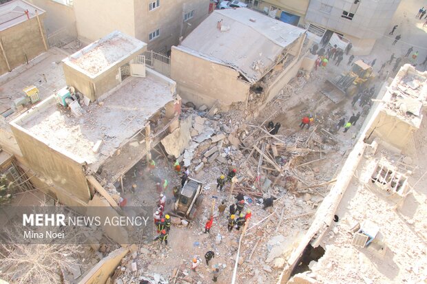 انفجار ساختمان در تبریز