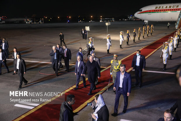 مراسم استقبال  رسمی از رئیس جمهور بلاروس
