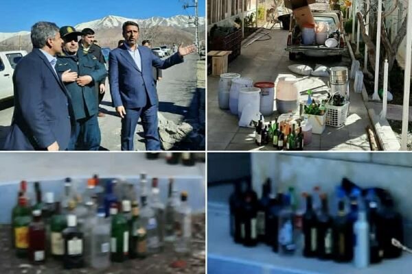 ۳۰۰ لیتر مشروبات الکلی دست ساز در ویلای غیرمجاز «جابان» کشف شد