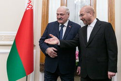 Meeting btw Iran's Parliament speaker, Belarusian president