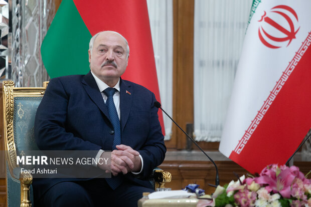 Meeting btw Iran's Parliament speaker, Belarusian president