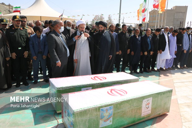 Funeral for security forces recently martyred in southeast
