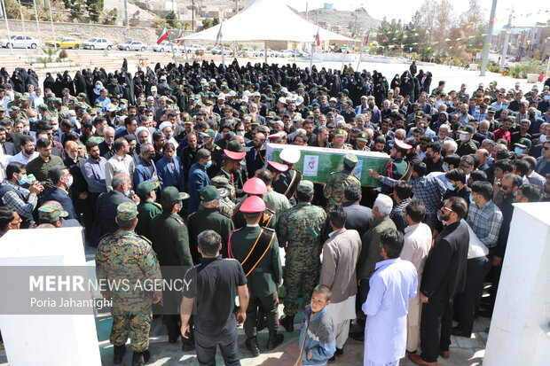 Funeral for security forces recently martyred in southeast
