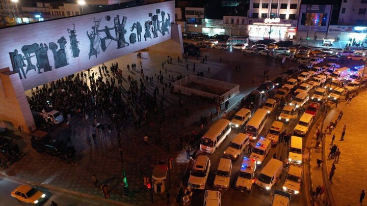 استقبال عراقیها از بازگشت امدادگران «الحشد الشعبی» از سوریه