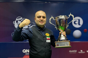 Iran’s Amir Sarkhosh bags 3rd championship in Asian snooker