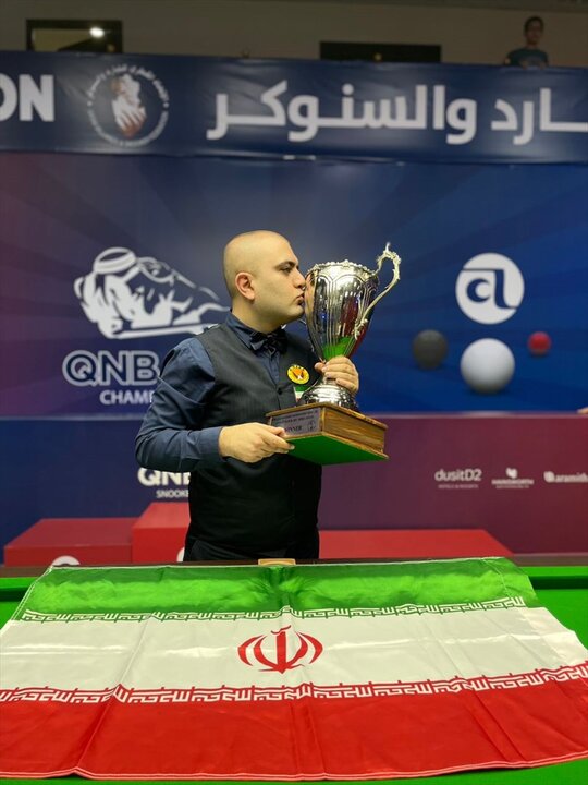 سومین قهرمانی امیر سرخوش در اسنوکر آسیا