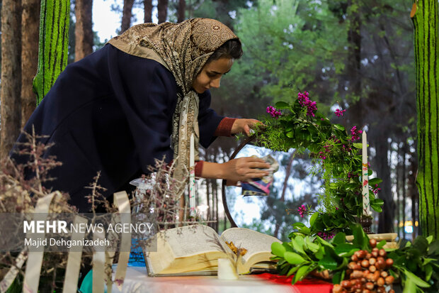 Yazd city decorated with Haft-sin
