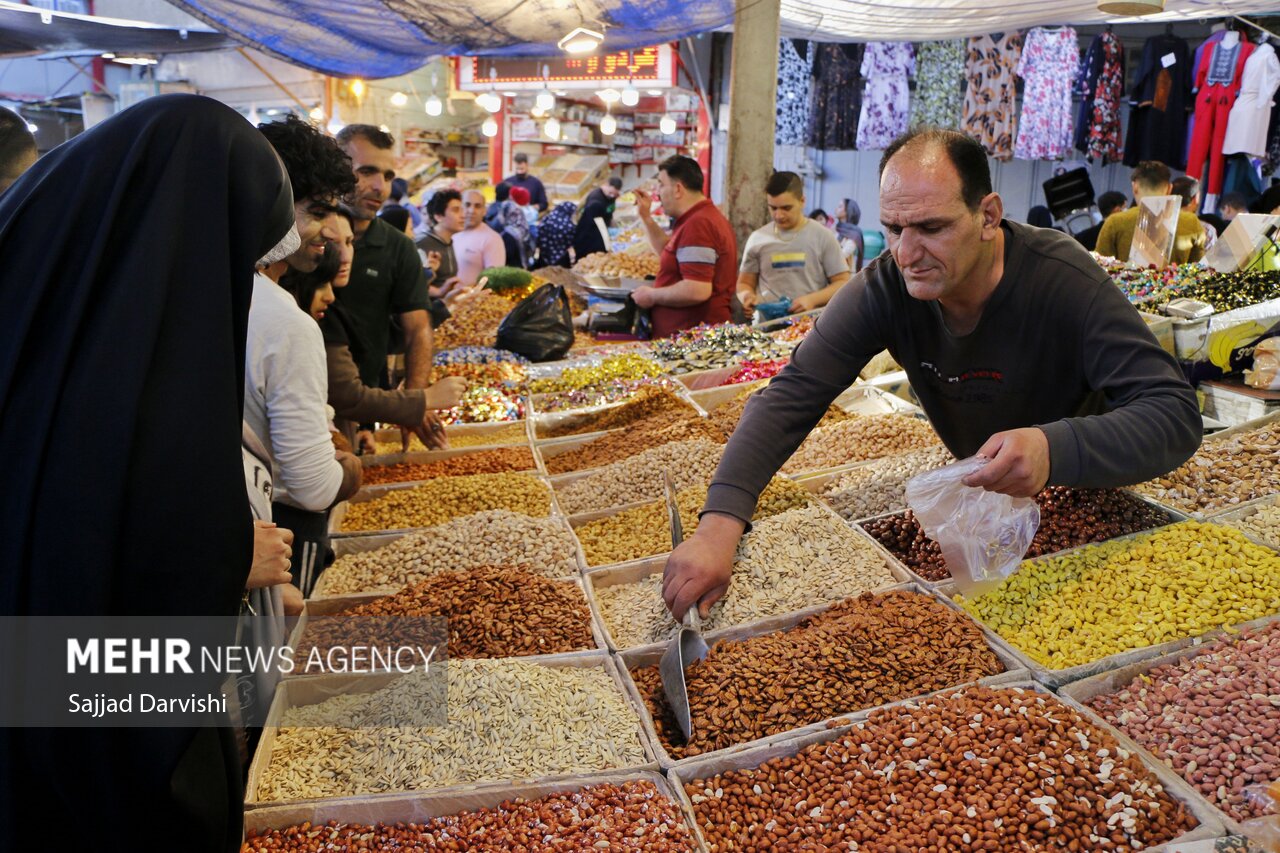 آجيل،خريد،شب،عيد،بازار،قيمت،افزايش،دليل،اقلام،نوروز،كالاي،مع ...