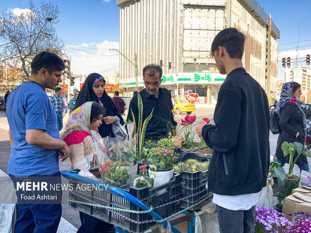 تنها چند ساعت به پایان آخرین روز سال و آغاز سال ۱۴۰۲ مانده است اما همچنان مردم تهران در خیابان ولیعصر مشغول خرید پوشاک و مایحتاج خود هستند