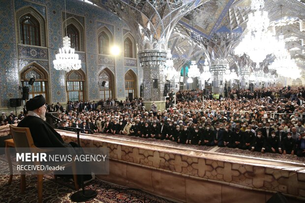 Leader speech in Imam Reza (AS) holy shrine