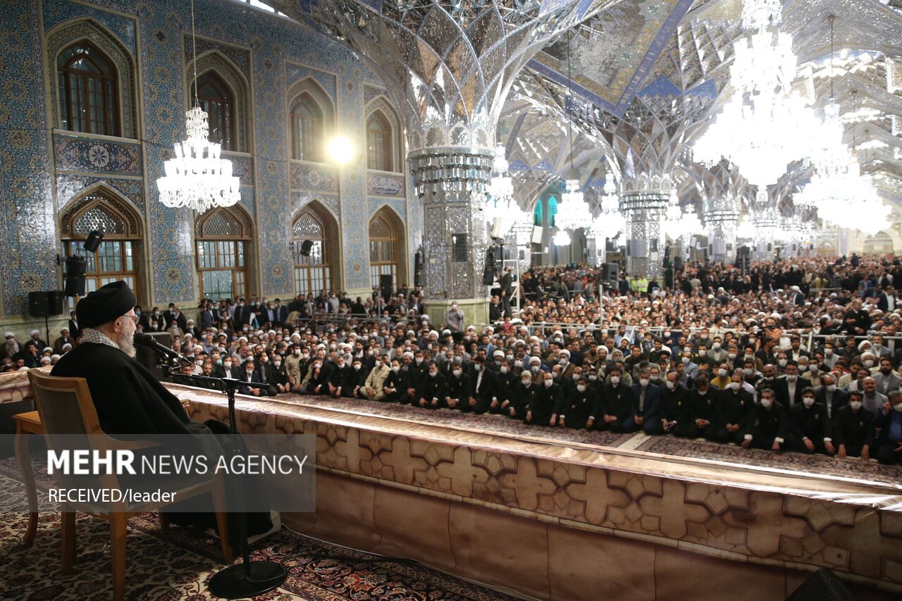 Leader speech in Imam Reza (AS) holy shrine
