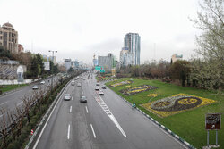وضعیت ترافیکی تهران در ششمین روز فروردین/معابر خلوت است