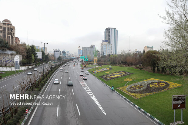 ترافیک روان در معابر و بزرگراههای پایتخت