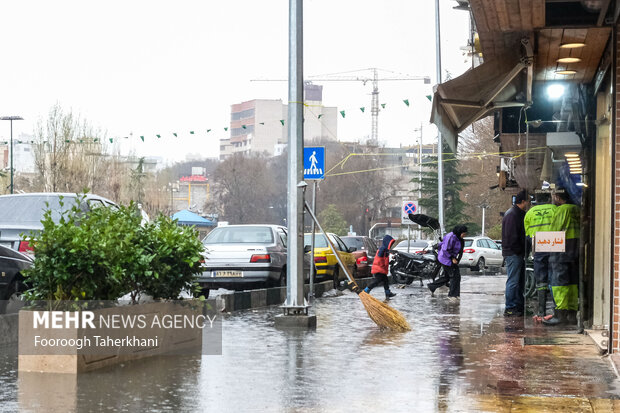 اولین باران بهاری تهران