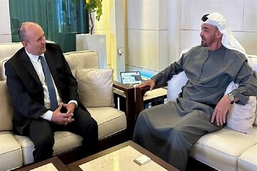 دیدار نخست وزیر اسبق رژیم صهیونیستی با رئیس امارات در ابوظبی