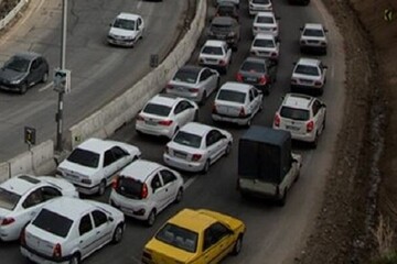 ترافیک شدید و تصادف در محور برازجان - شیراز
