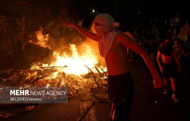 اسرائیل میں بدامنی کی نئی لہر، پر تشدد مظاہرے+ تصاویر